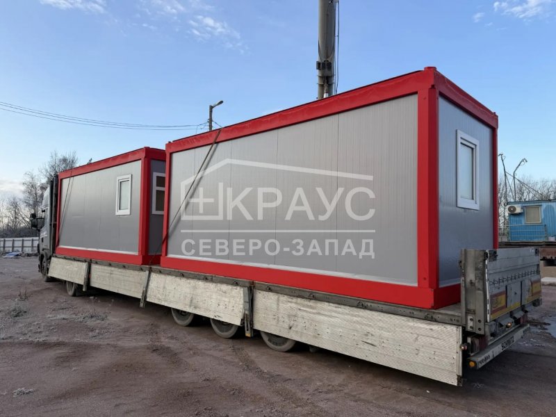 Модульное здание весового контроля доставлено на площадку предприятия по добыче и переработке нерудных материалов в Выборге — фото 1
